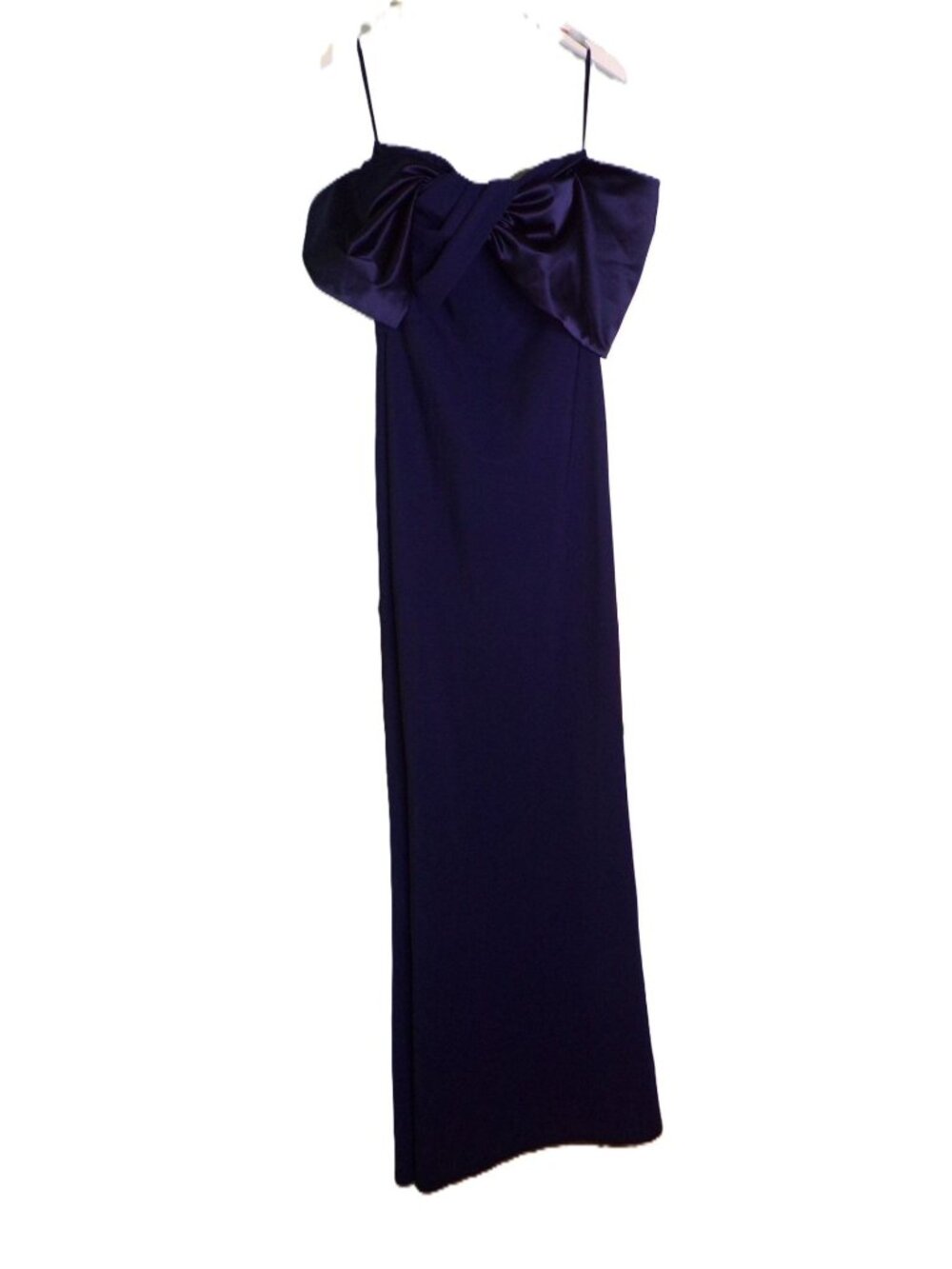 🆕CHIARA BONI Vezia Off Shoulder Gown Dress 8 Navy Blue - Picture 11 of 15